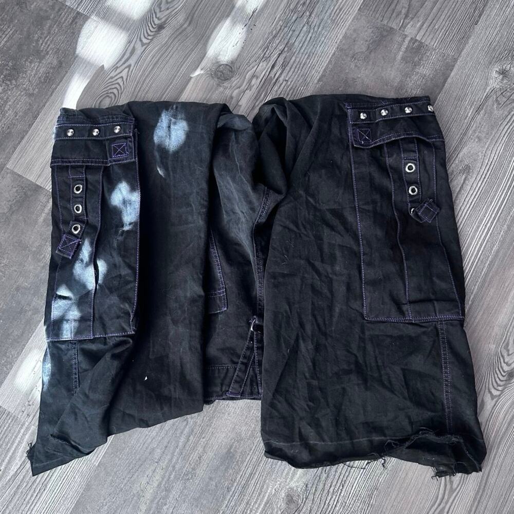 tripp nyc vintage rare purple black cargo chain pants - Picture 3 of 5